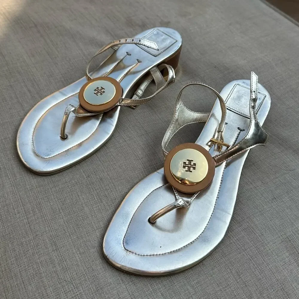 Tory Burch Gold Women's Heel Sandals size 8.5 Women’s
